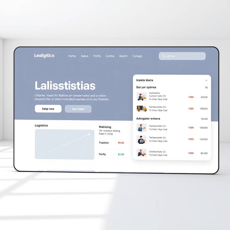 Clean user interface of the Project Galaxy web application for logistics company